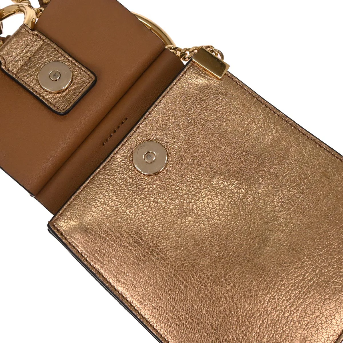 Chloe Gold Leather Faye Bracelet Shoulder Bag - Image 7