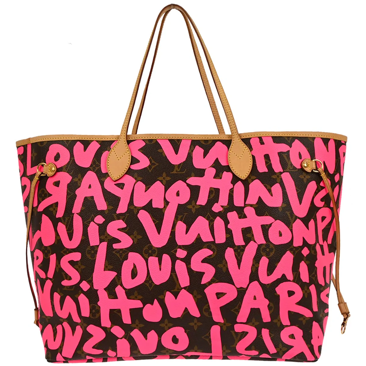 Louis Vuitton 2009 Pink Monogram Graffiti Neverfull GM Tote Bag M93701