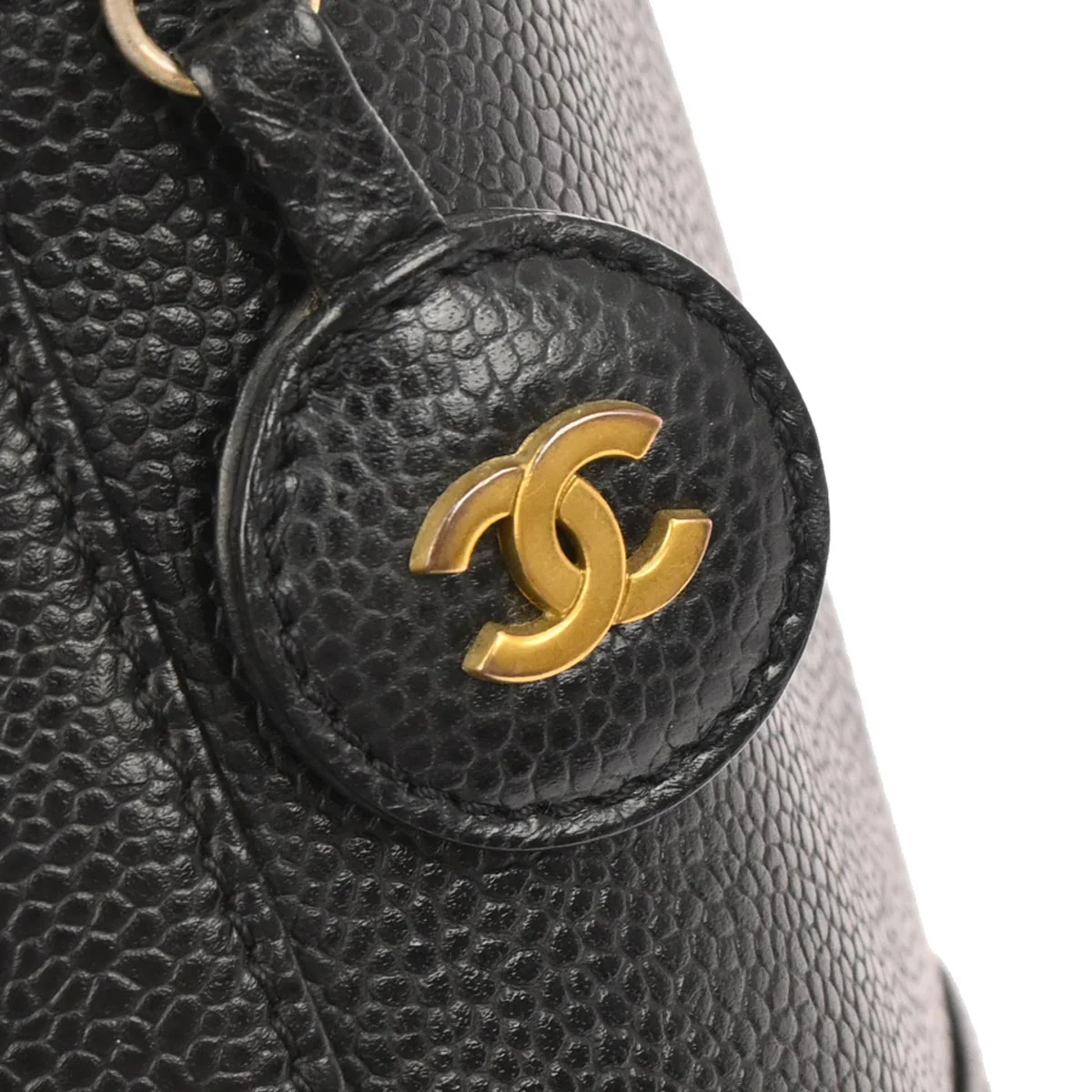 Chanel 2000-2002 Black Caviar Skin Timeless Vanity Handbag - Image 5
