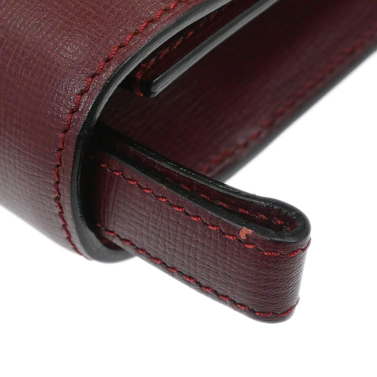 Cartier Bordeaux Leather Must de Cartier Clutch Bag - Image 4