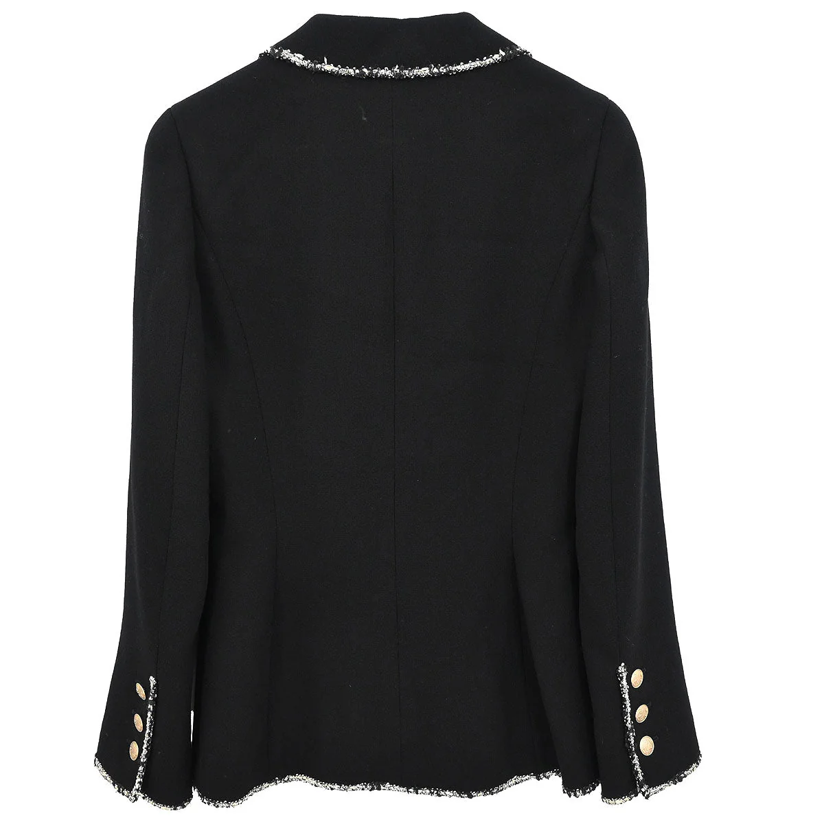 Chanel 2005 Single Breasted Emblem Jacket Black #36 - Image 2