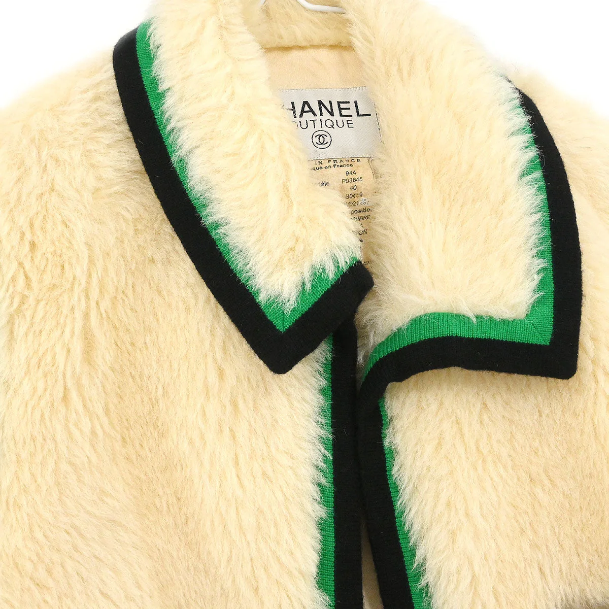 Chanel 1994 Sleeveless Vest Jacket Ivory #40 - Image 4