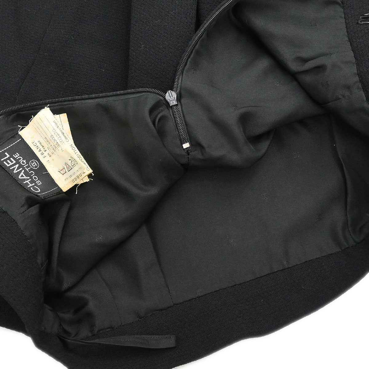 Chanel 1993 Setup Suit Jacket Skirt Black #36 - Image 8