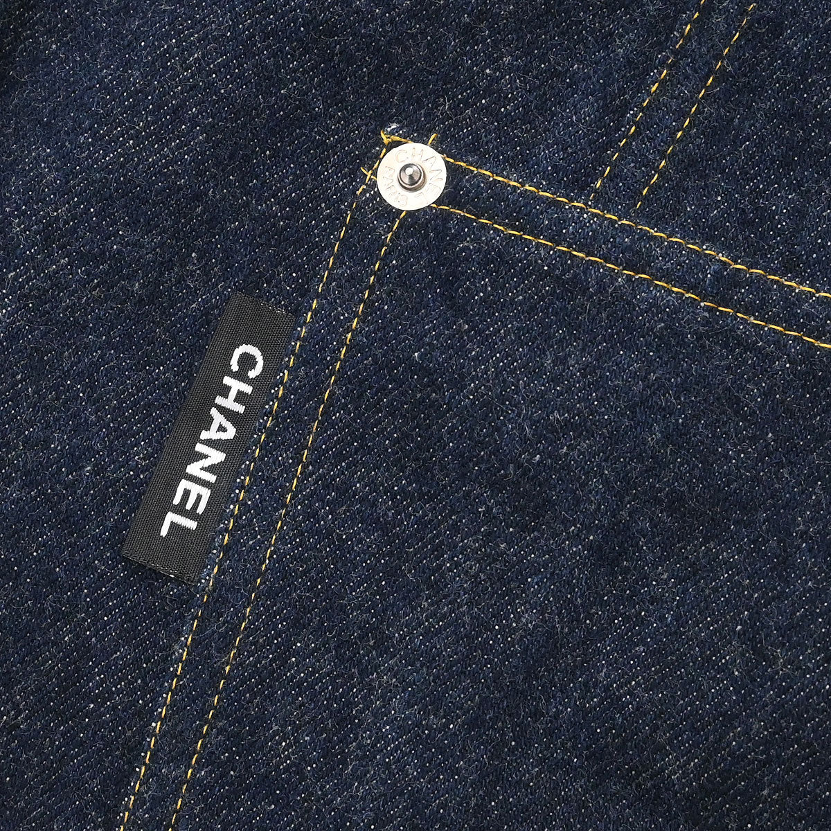 Chanel 1996 Vest Denim Jacket Indigo #42 - Image 4