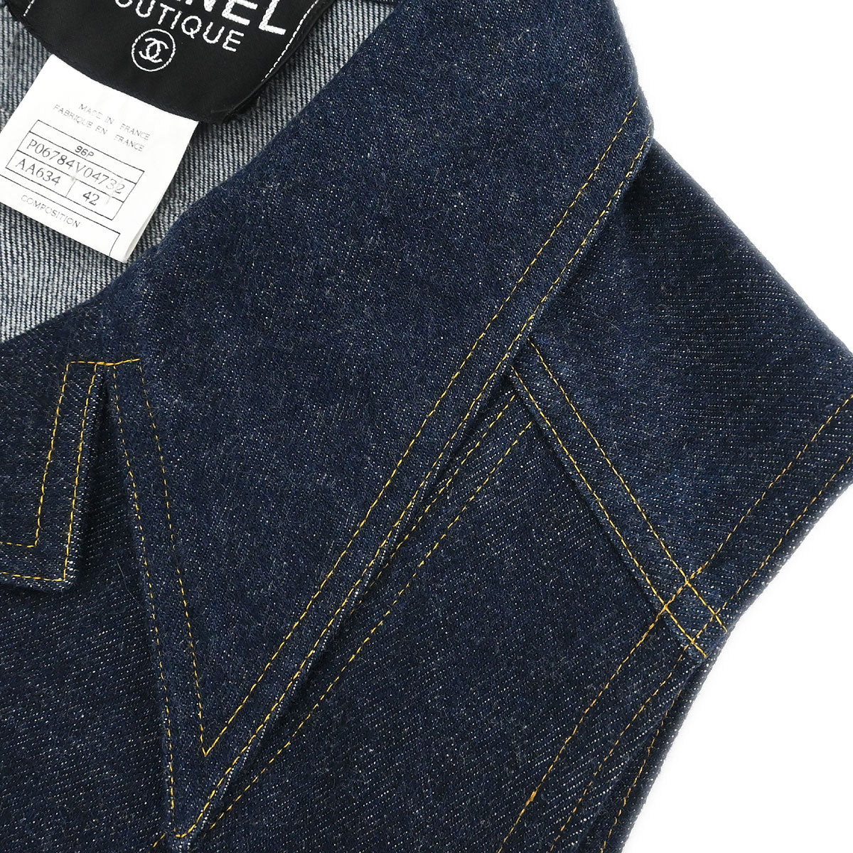 Chanel 1996 Vest Denim Jacket Indigo #42 - Image 6