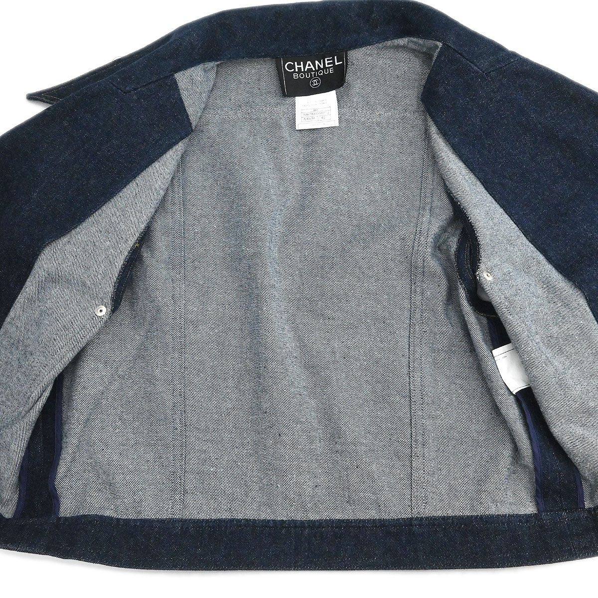 Chanel 1996 Vest Denim Jacket Indigo #42 - Image 7