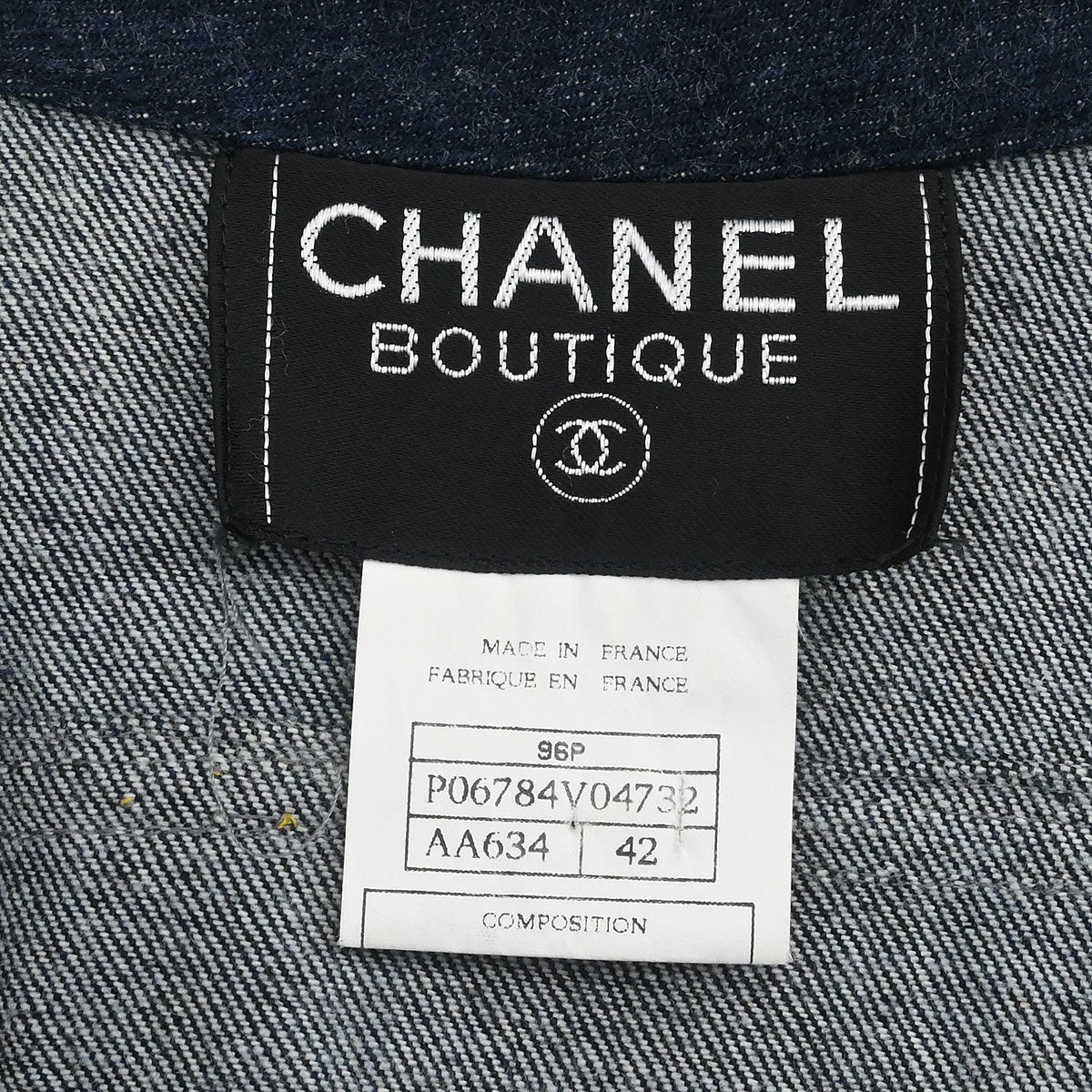 Chanel 1996 Vest Denim Jacket Indigo #42 - Image 9