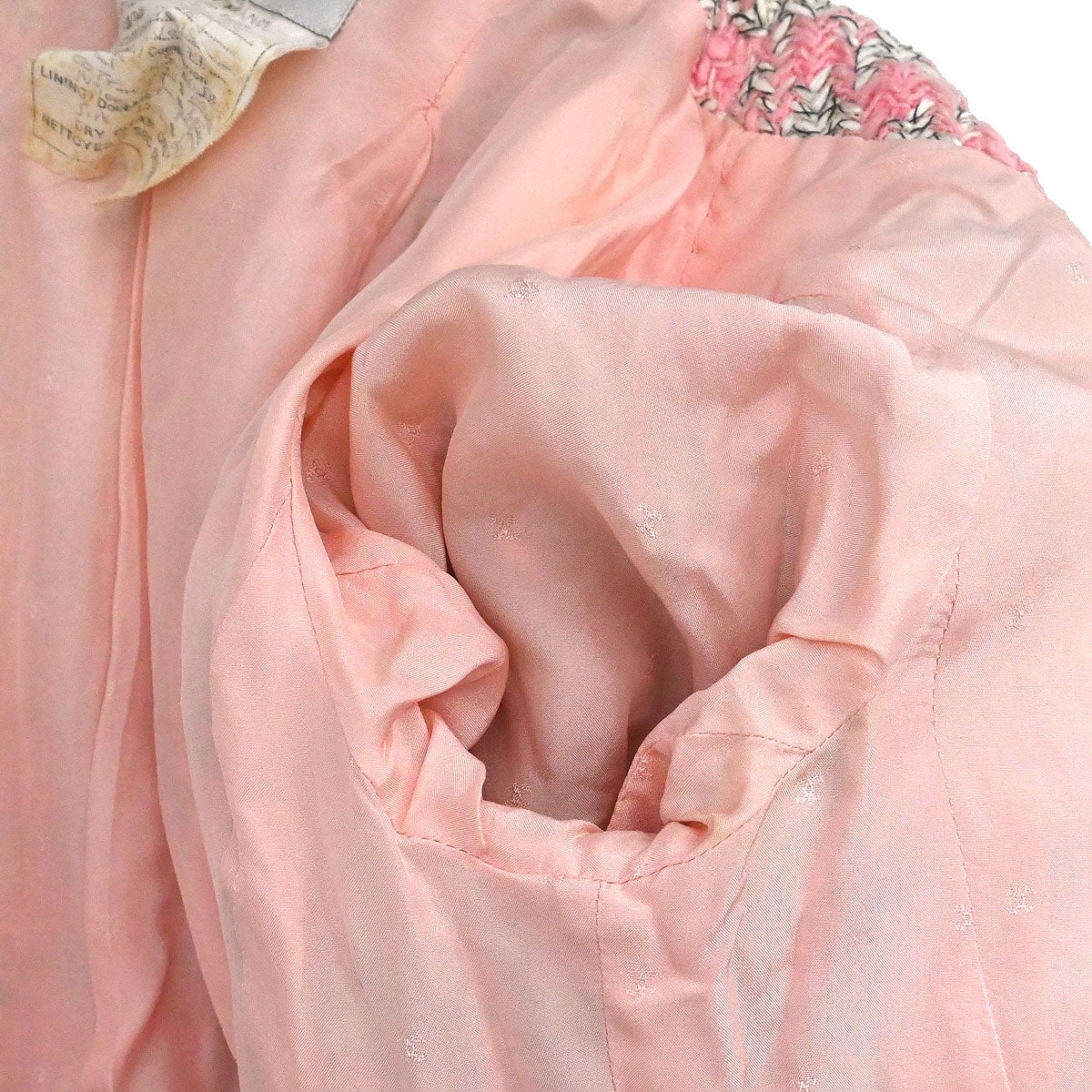 Chanel 1993 Setup Suit Jacket Skirt Tweed Pink #36 - Image 7