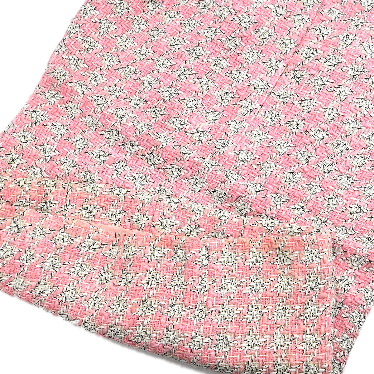 Chanel 1993 Setup Suit Jacket Skirt Tweed Pink #36 - Image 8