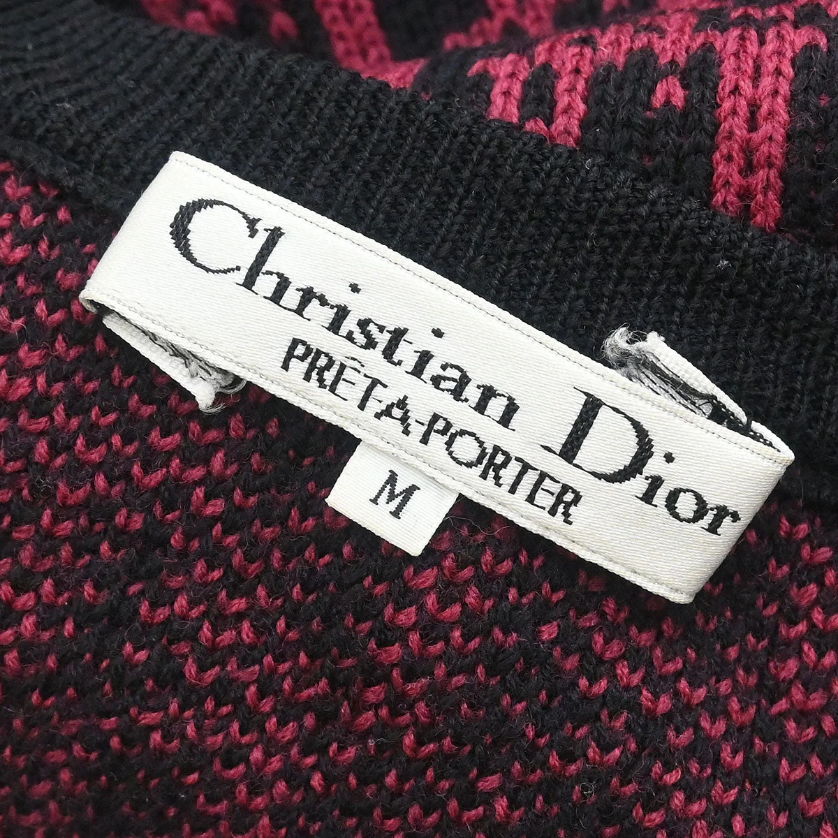 Christian Dior Top Sweater Trotter Black Pink #M - Image 9
