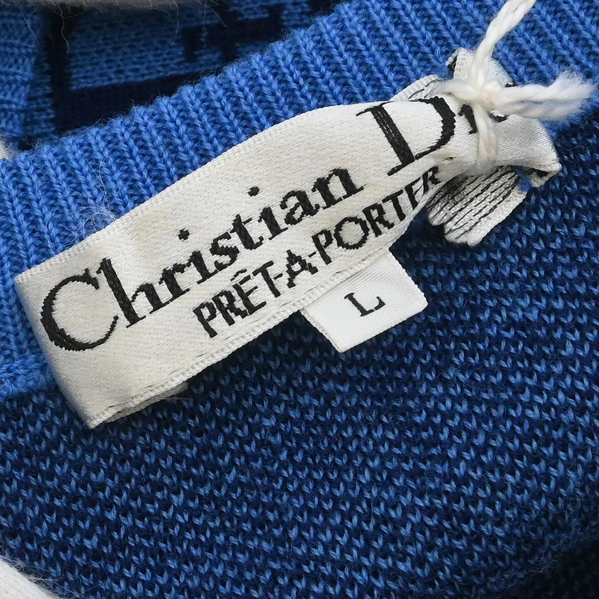 Christian Dior Vest Sweater Trotter Blue #L - Image 9