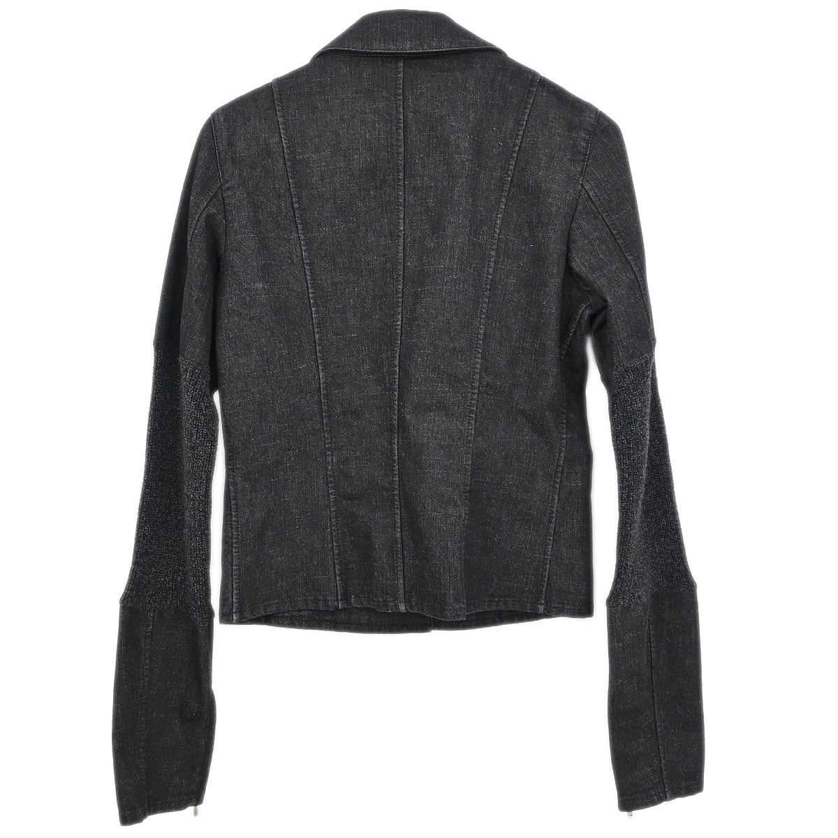 Chanel 2003 Single Breasted Denim Jacket Black #36 - Image 2