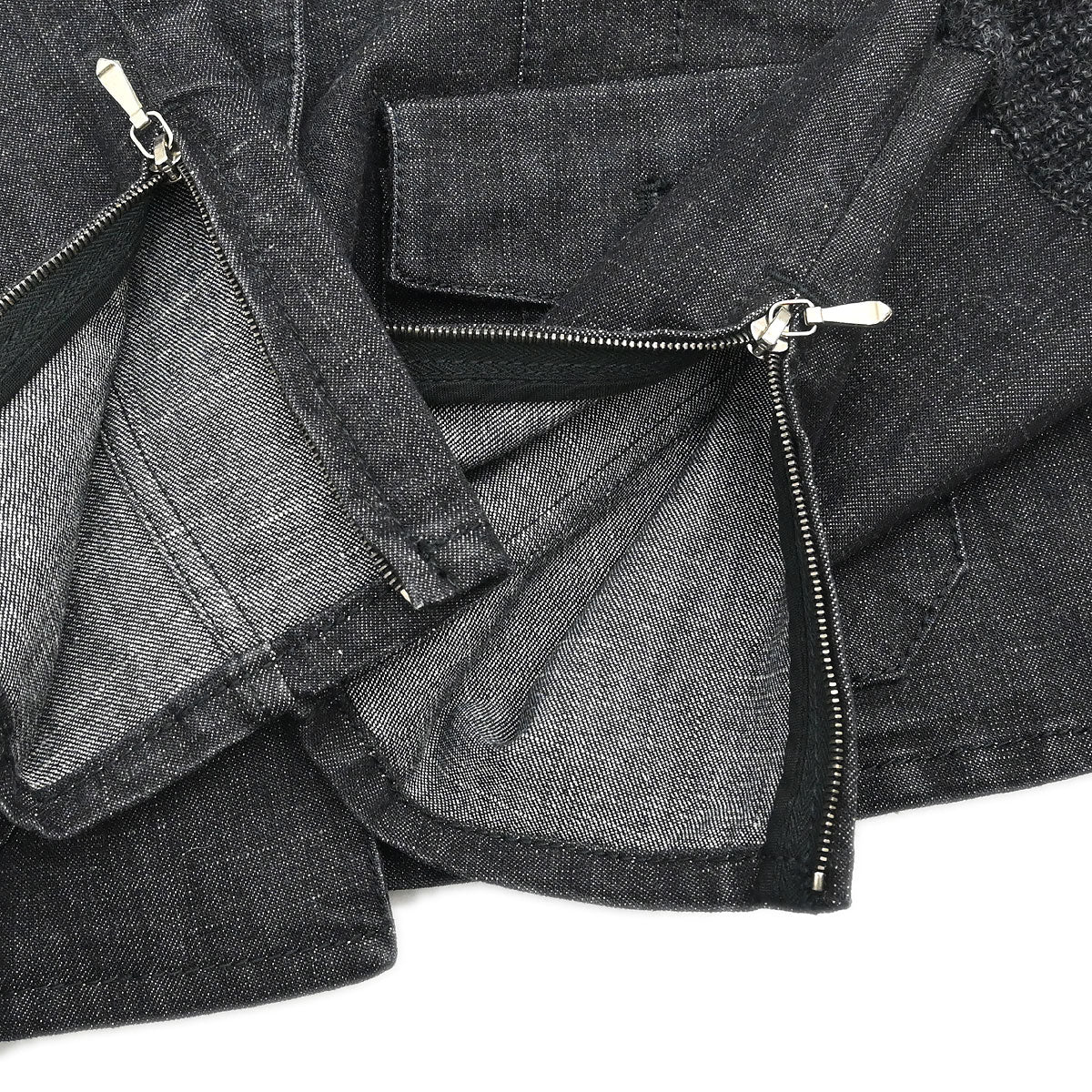 Chanel 2003 Single Breasted Denim Jacket Black #36 - Image 7