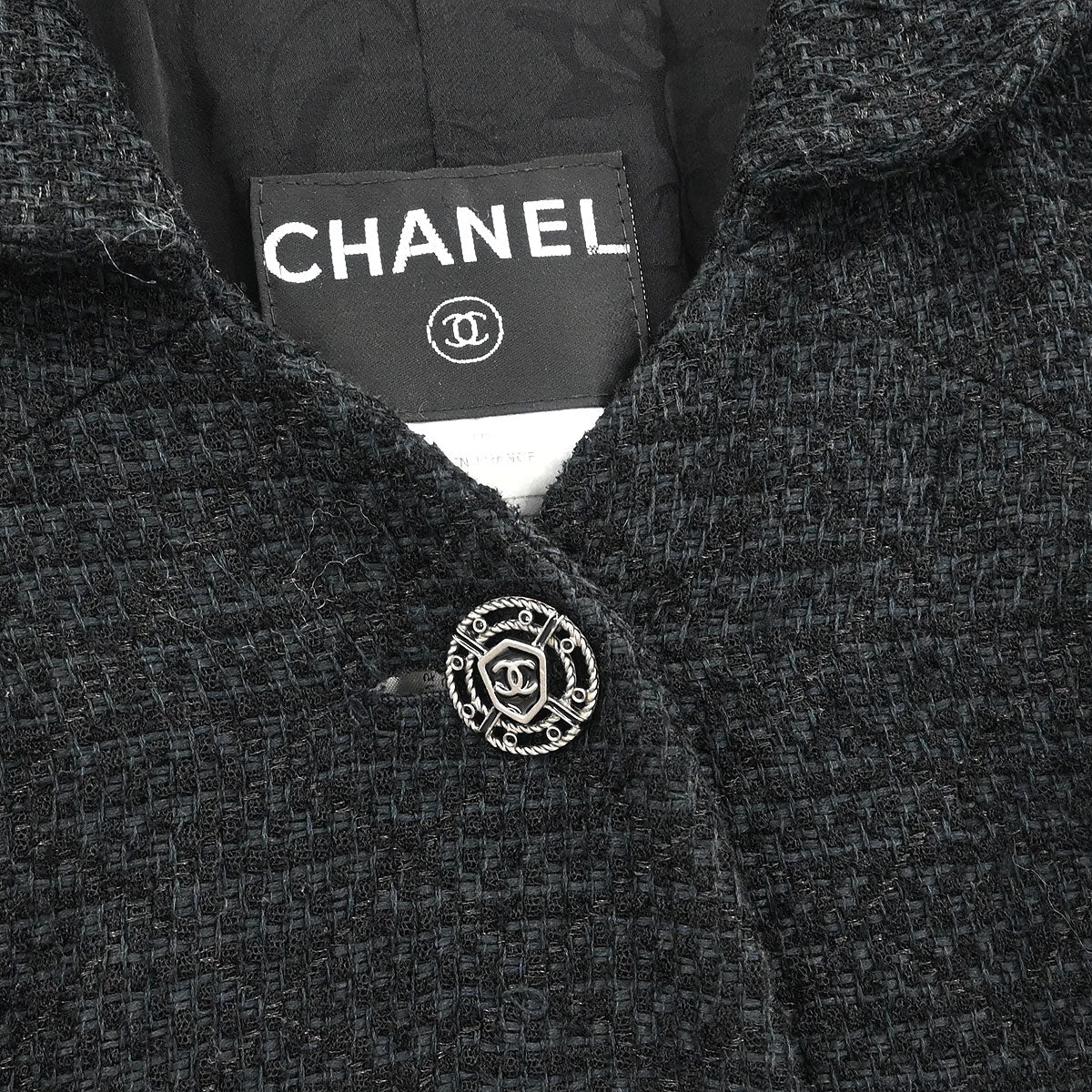 Chanel 2008 Single Breasted Jacket Black #38 - Image 4