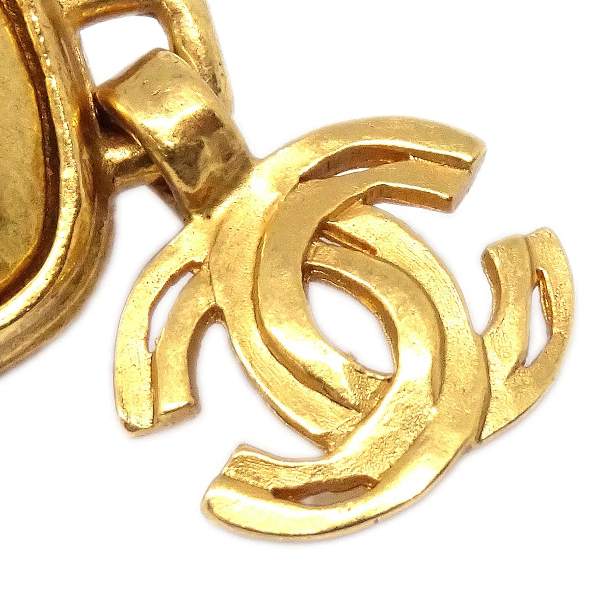 Chanel Dangle CC Clip-On Earrings Gold 97A - Image 2