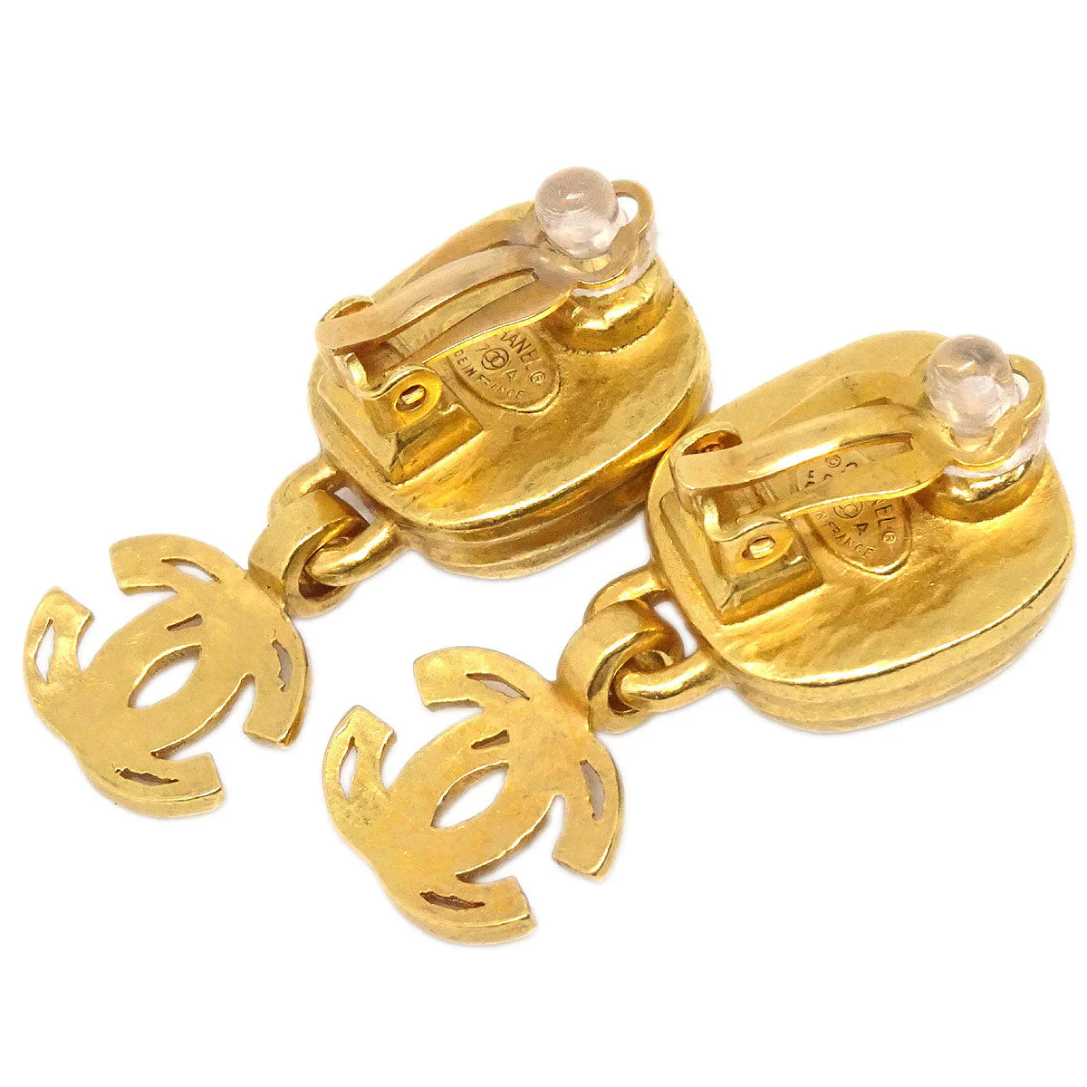 Chanel Dangle CC Clip-On Earrings Gold 97A - Image 3