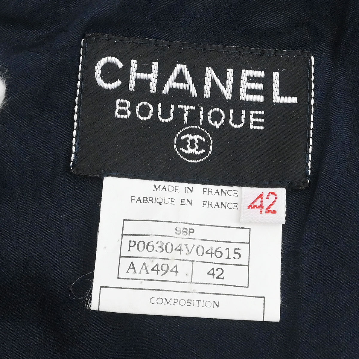 Chanel 1996 Dress Navy #42 - Image 9