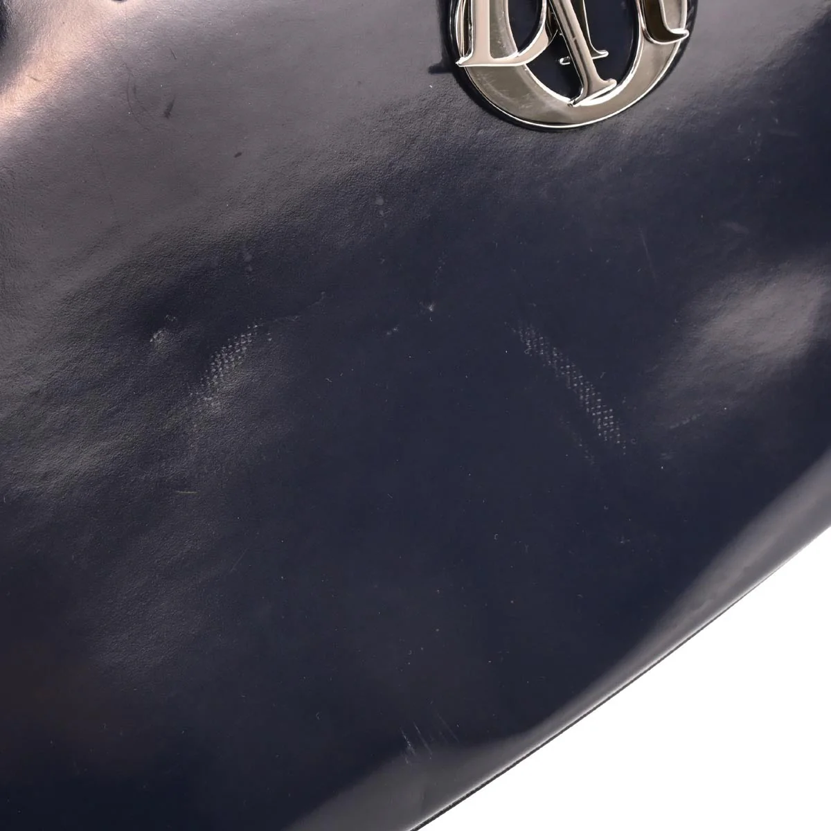 Christian Dior Navy Patent Leather Medium Lady Dior 2way Shoulder Handbag - Image 3