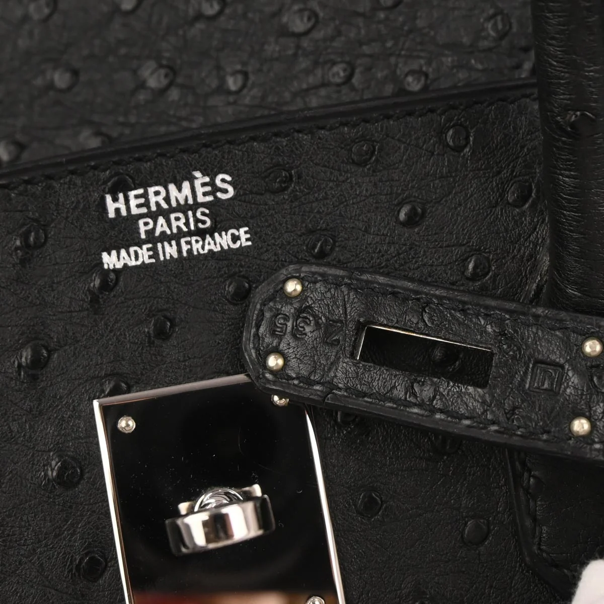 Hermes * Black Ostrich Birkin 35 Handbag - Image 9
