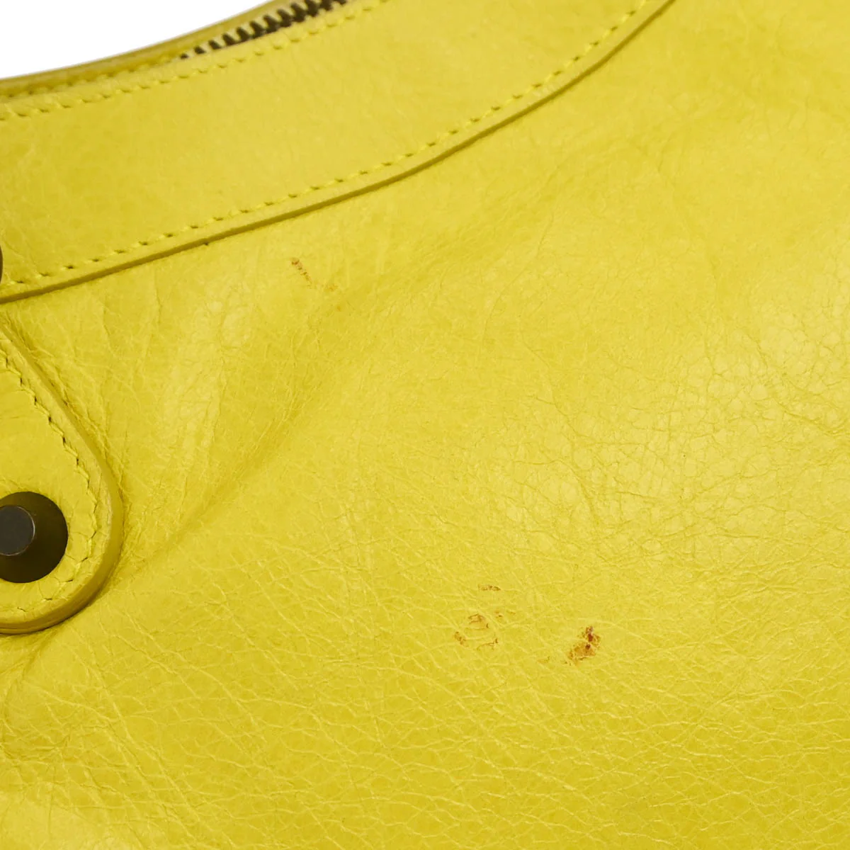 Balenciaga Yellow Lambkin The First 2way Shoulder Handbag - Image 3