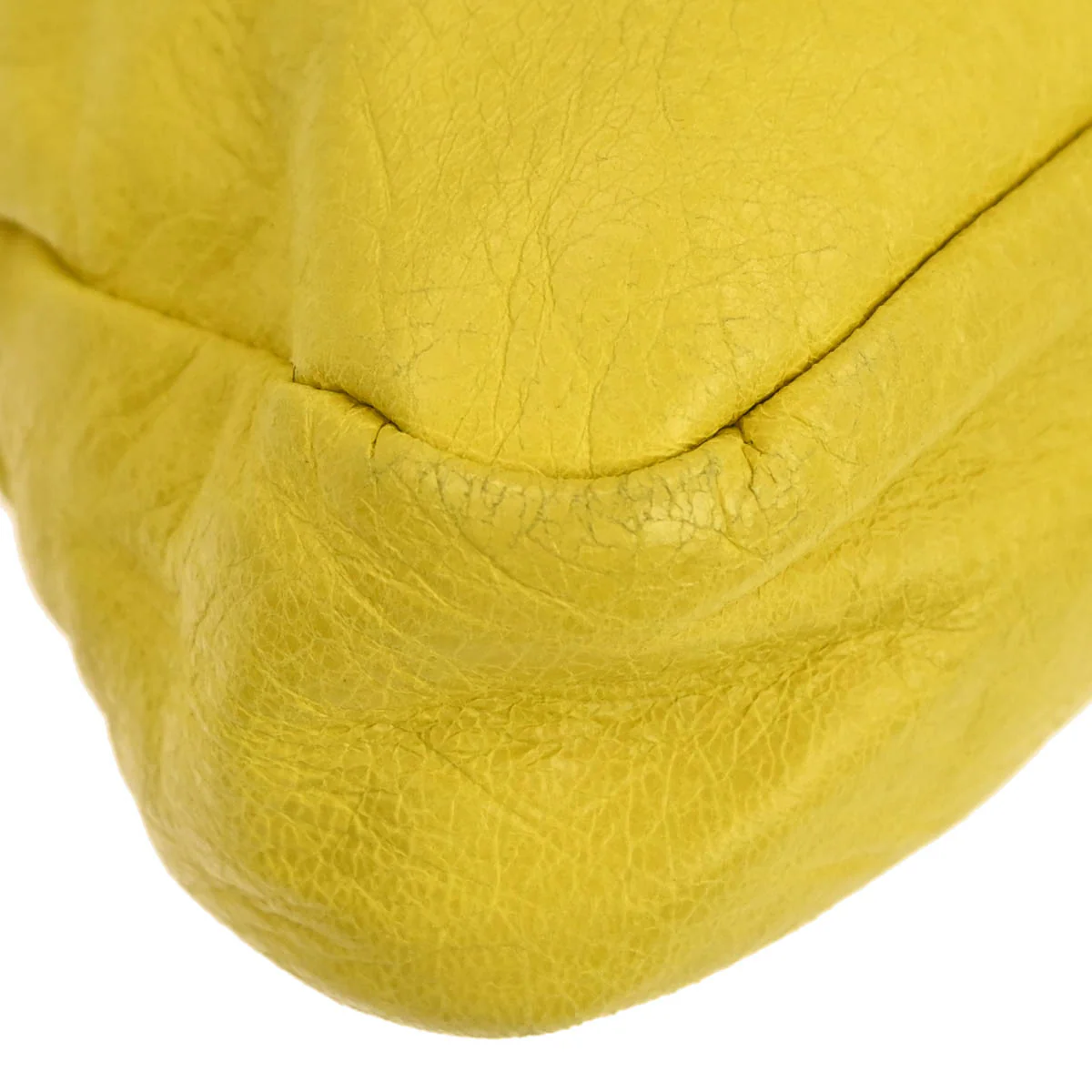 Balenciaga Yellow Lambkin The First 2way Shoulder Handbag - Image 5