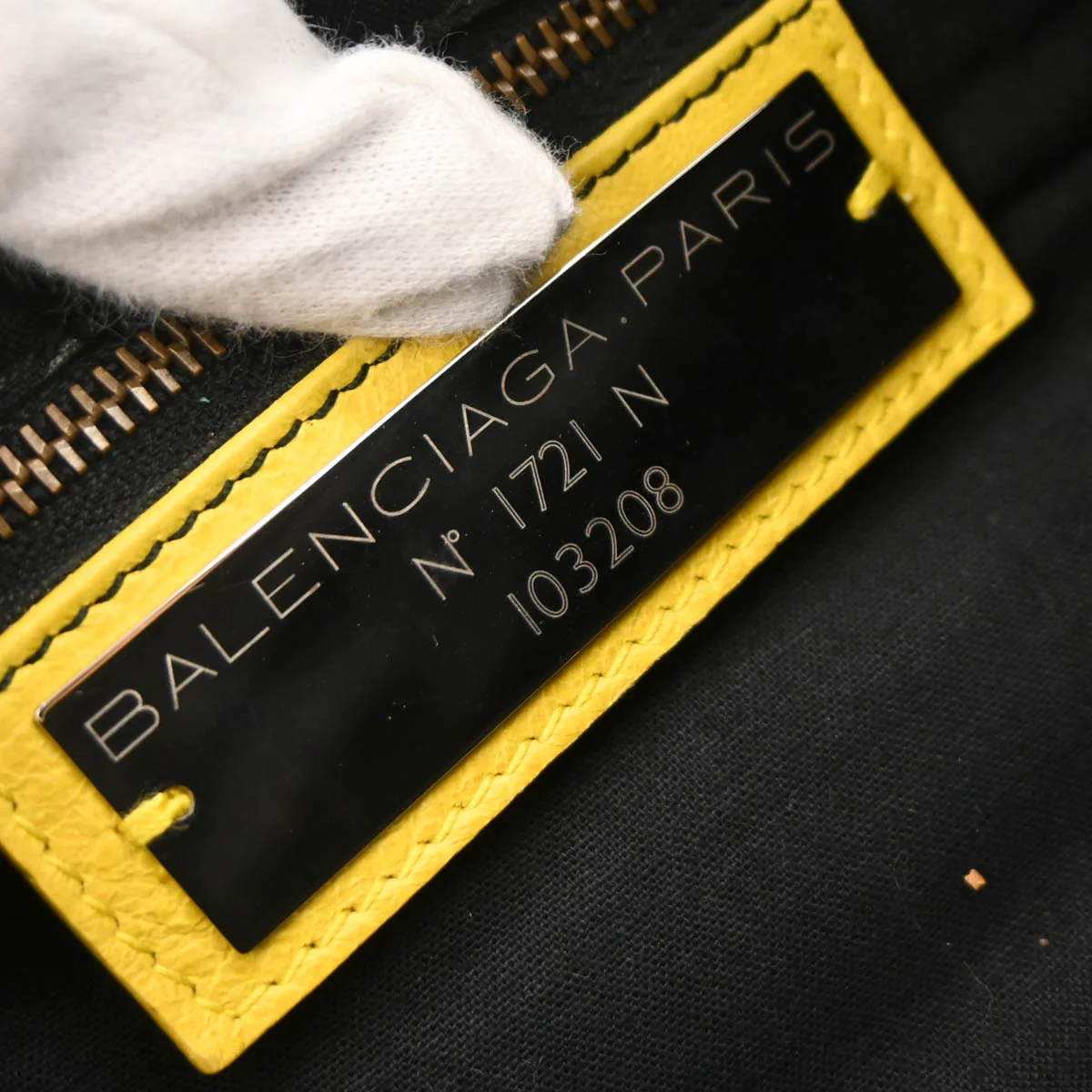 Balenciaga Yellow Lambkin The First 2way Shoulder Handbag - Image 9