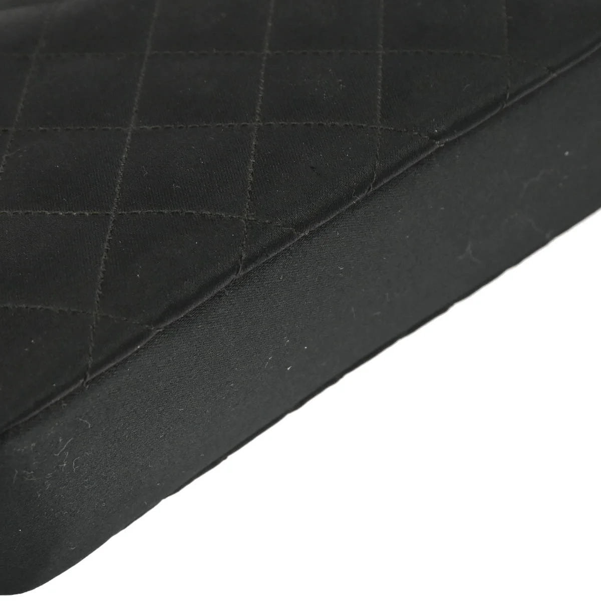 Chanel 1989-1991 Black Satin Shoulder Bag - Image 3