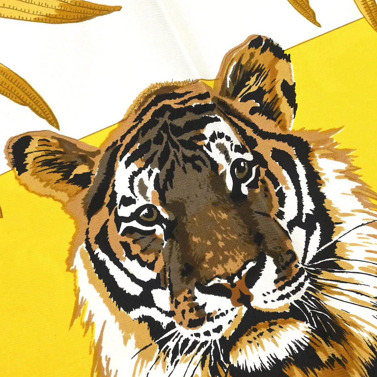 Hermes Scarf Carre 90 Tigre Royal Yellow Small Good - Image 3