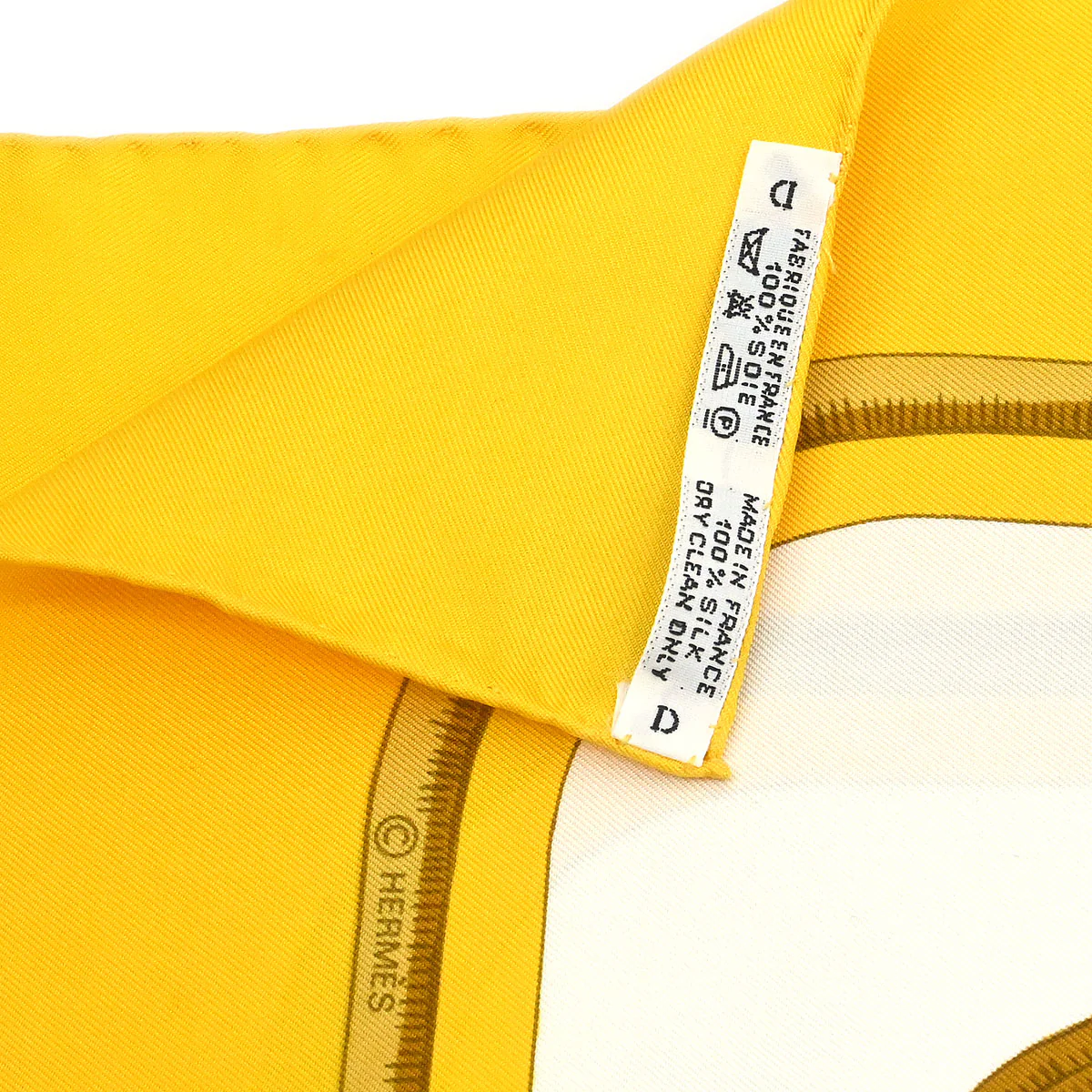 Hermes Scarf Carre 90 Tigre Royal Yellow Small Good - Image 4