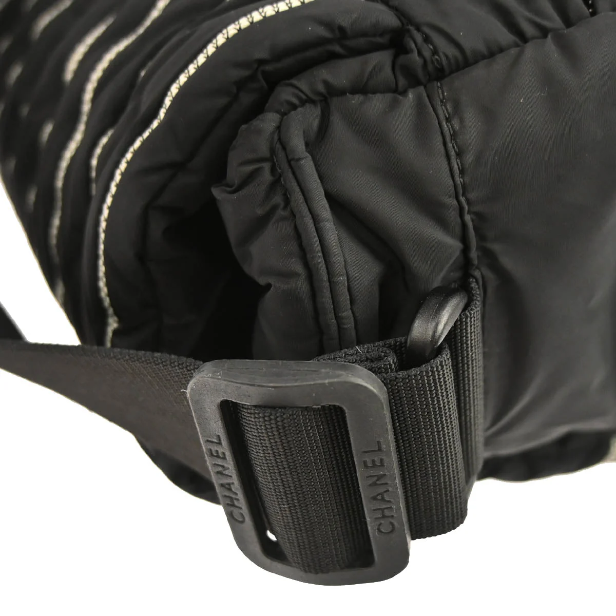 Chanel 2005-2006 Black Nylon Sport Line Shoulder Bag - Image 6