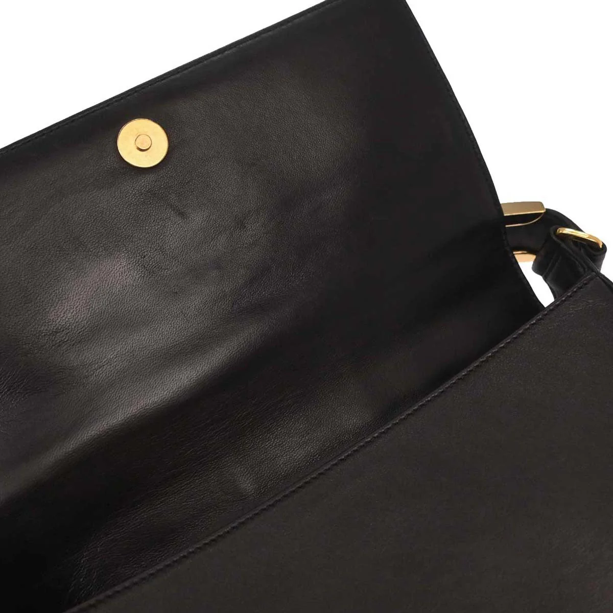 Chanel 2000-2002 Black Lambskin Choco Bar Shoulder Bag - Image 10