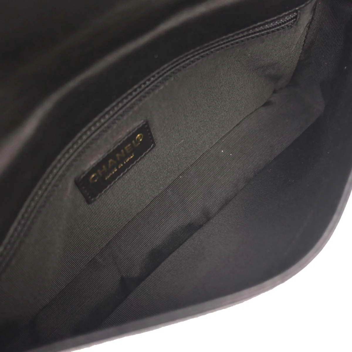 Chanel 2000-2002 Black Lambskin Choco Bar Shoulder Bag - Image 14