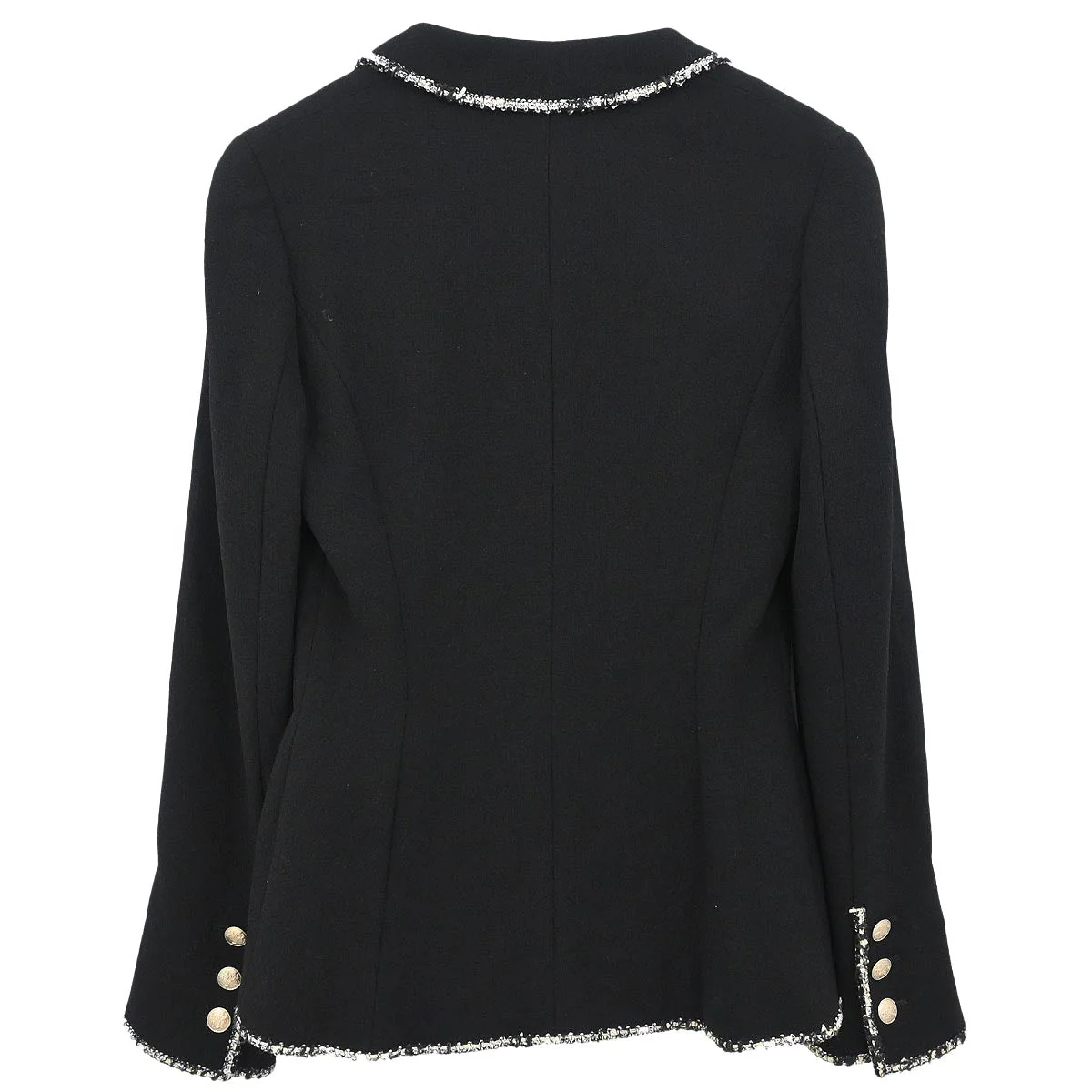 Chanel 2005 Emblem Single Breasted Jacket Black #38 - Image 2