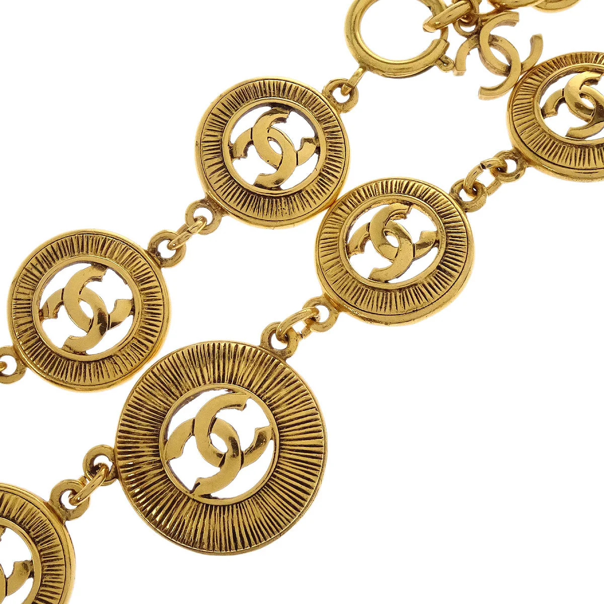 Chanel Chain Necklace Gold Medallion 3872 - Image 2