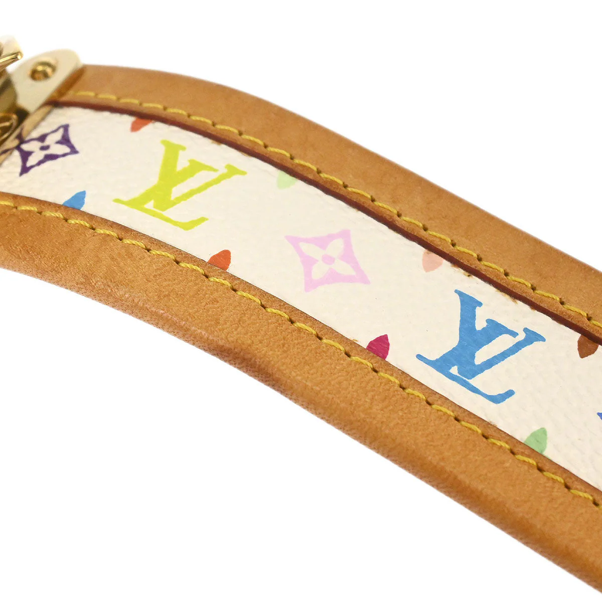 Louis Vuitton 2003 White Multicolor Serrure Bracelet Bangle M92593 - Image 5