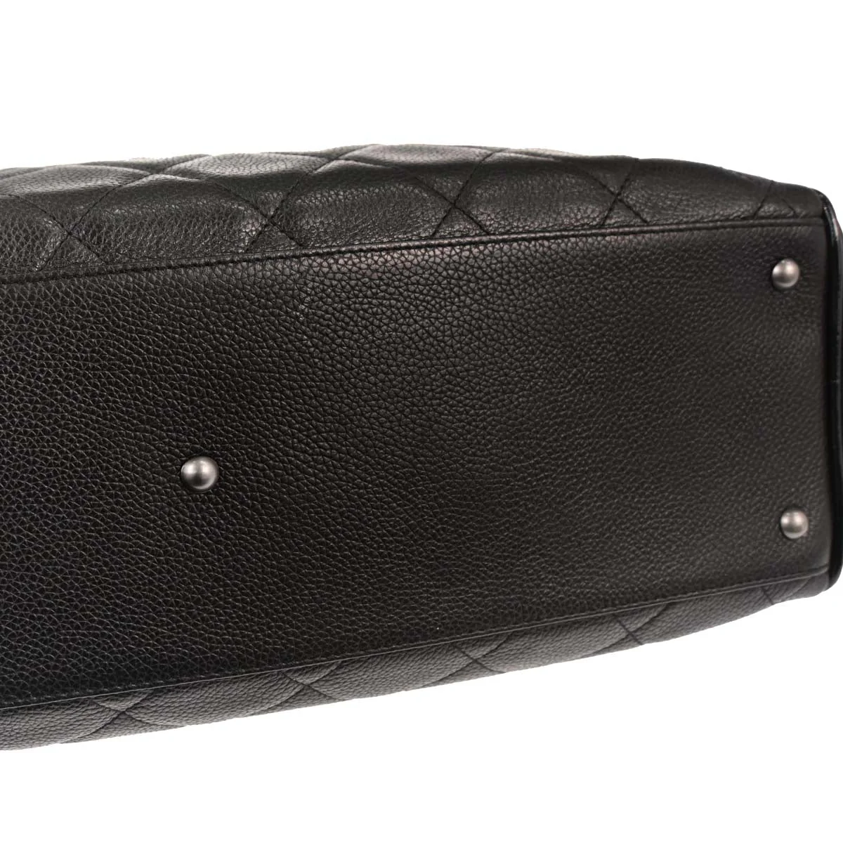Chanel Black Caviar Skin Patent leather Bowling Bag 37 - Image 3