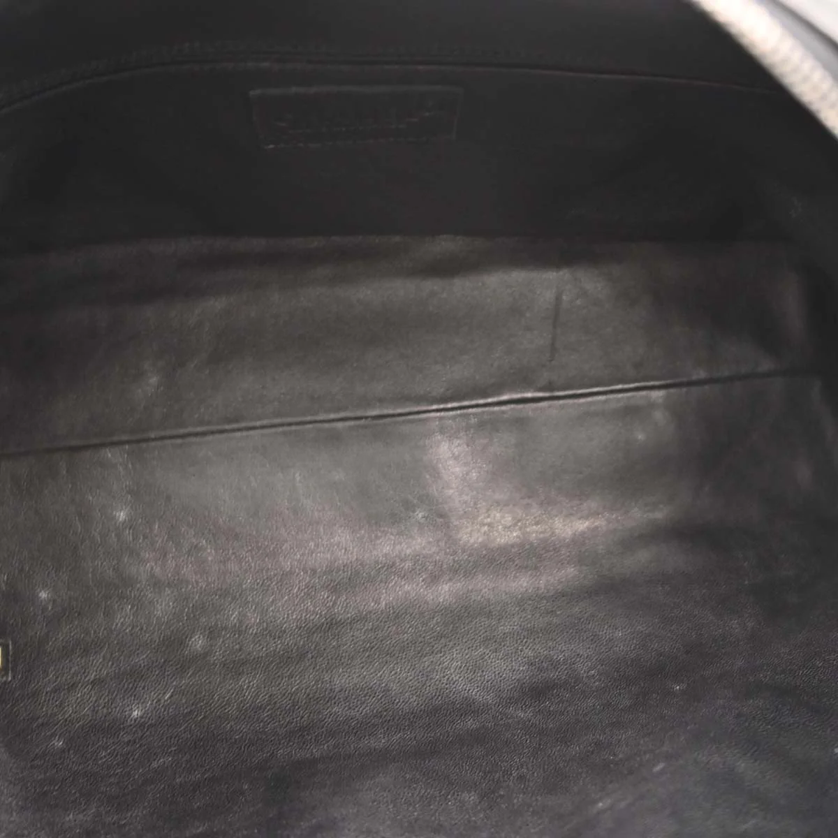 Chanel Black Caviar Skin Patent leather Bowling Bag 37 - Image 8