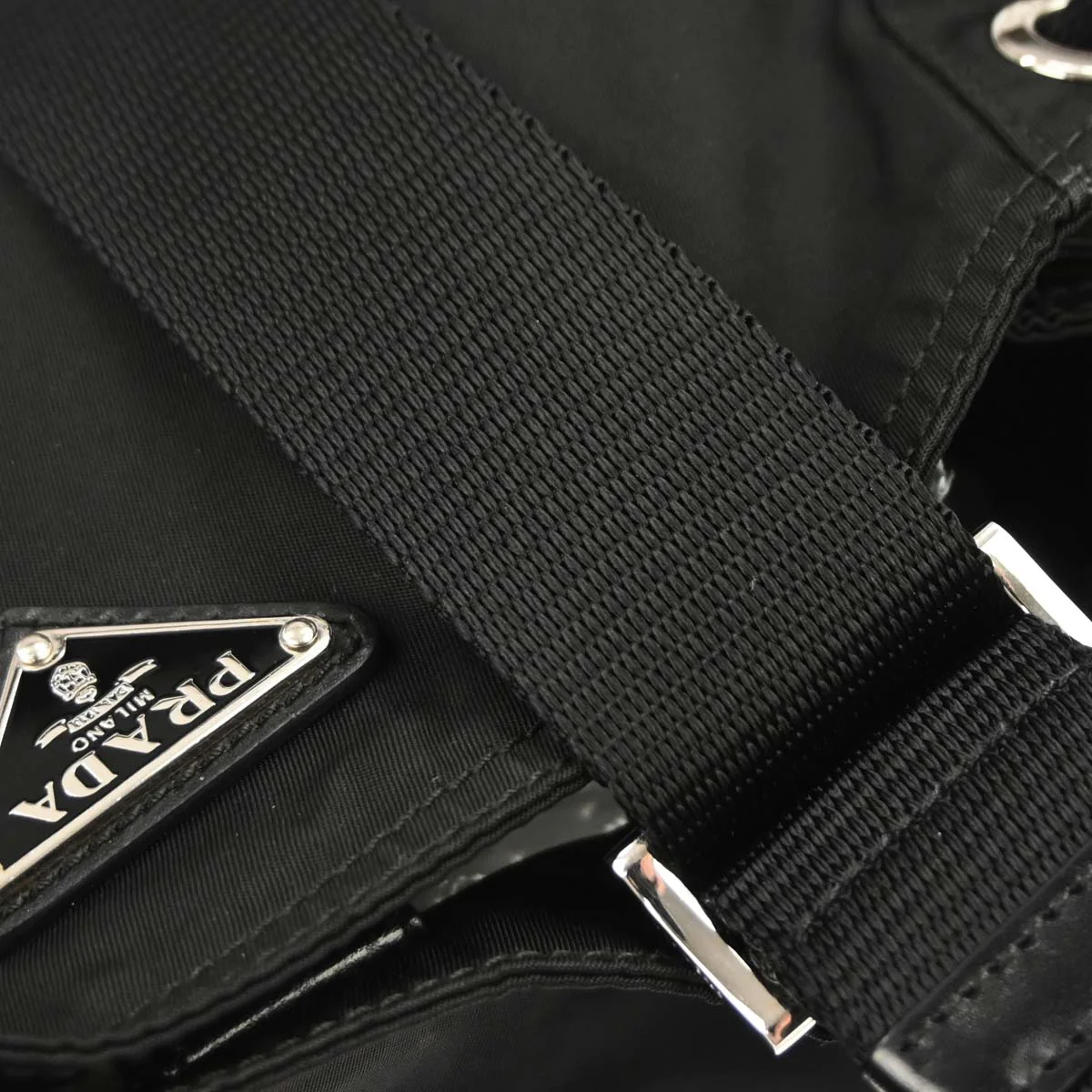 Prada Black Nylon Shoulder Bag - Image 6