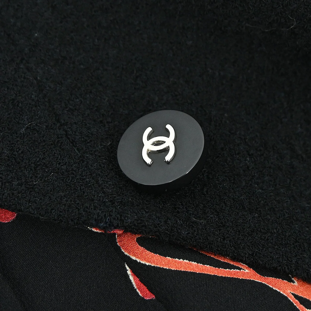 Chanel Collarless Single Breasted Jacket Black - Image 8