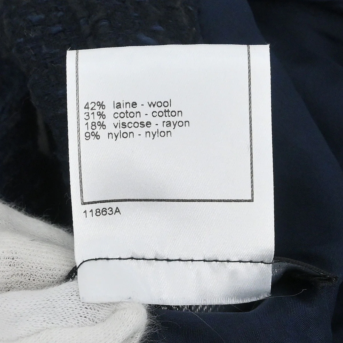 Chanel 2001 Single Breasted Jacket Navy Black #40 - Image 11