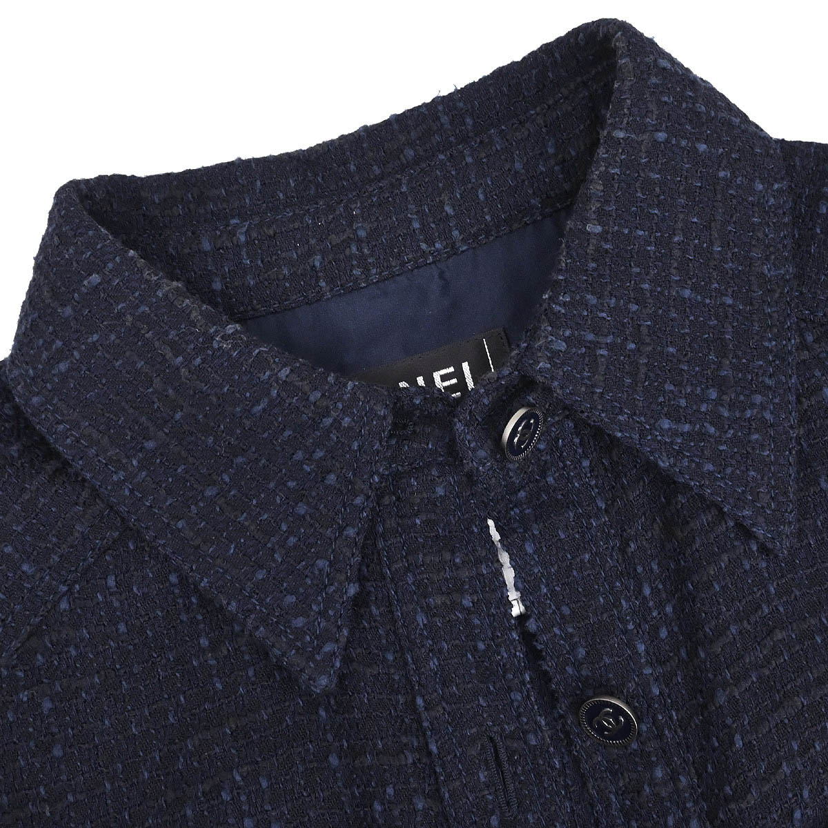 Chanel 2001 Single Breasted Jacket Navy Black #40 - Image 3