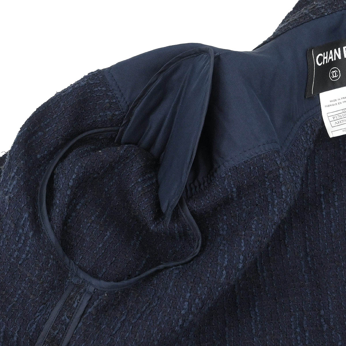 Chanel 2001 Single Breasted Jacket Navy Black #40 - Image 9