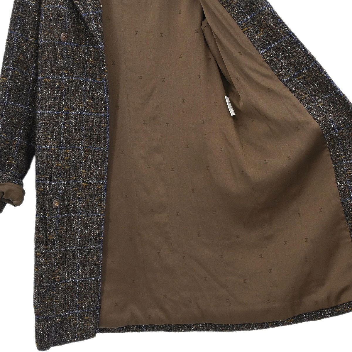Chanel 1994 Setup Suit Jacket Skirt Brown #36 - Image 6