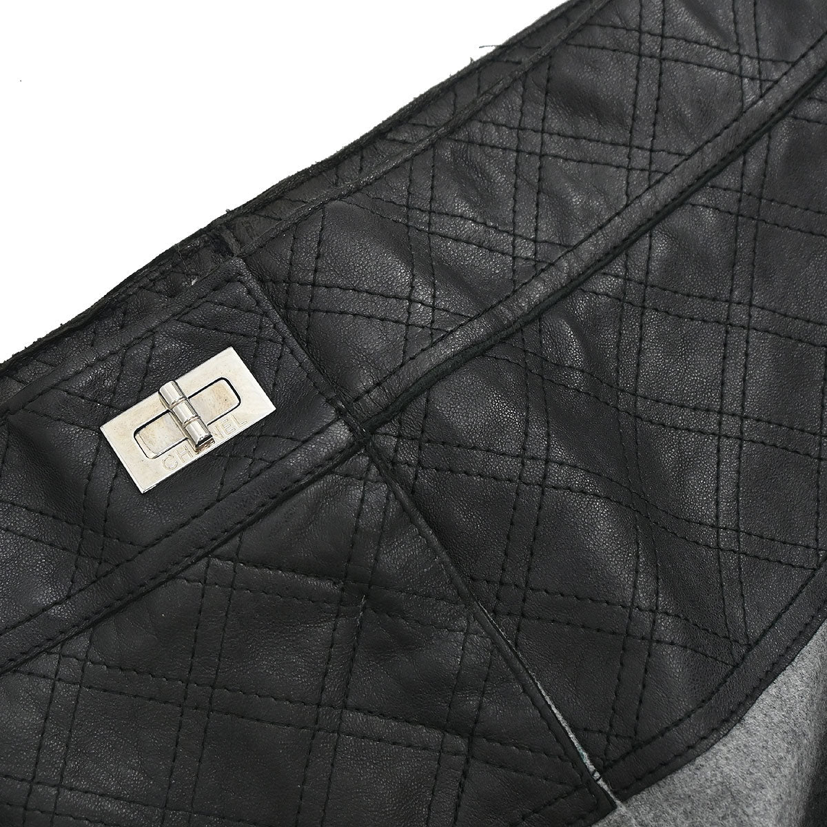 Chanel 2010 Long Pants Mademoiselle Lock Gray #38 - Image 6