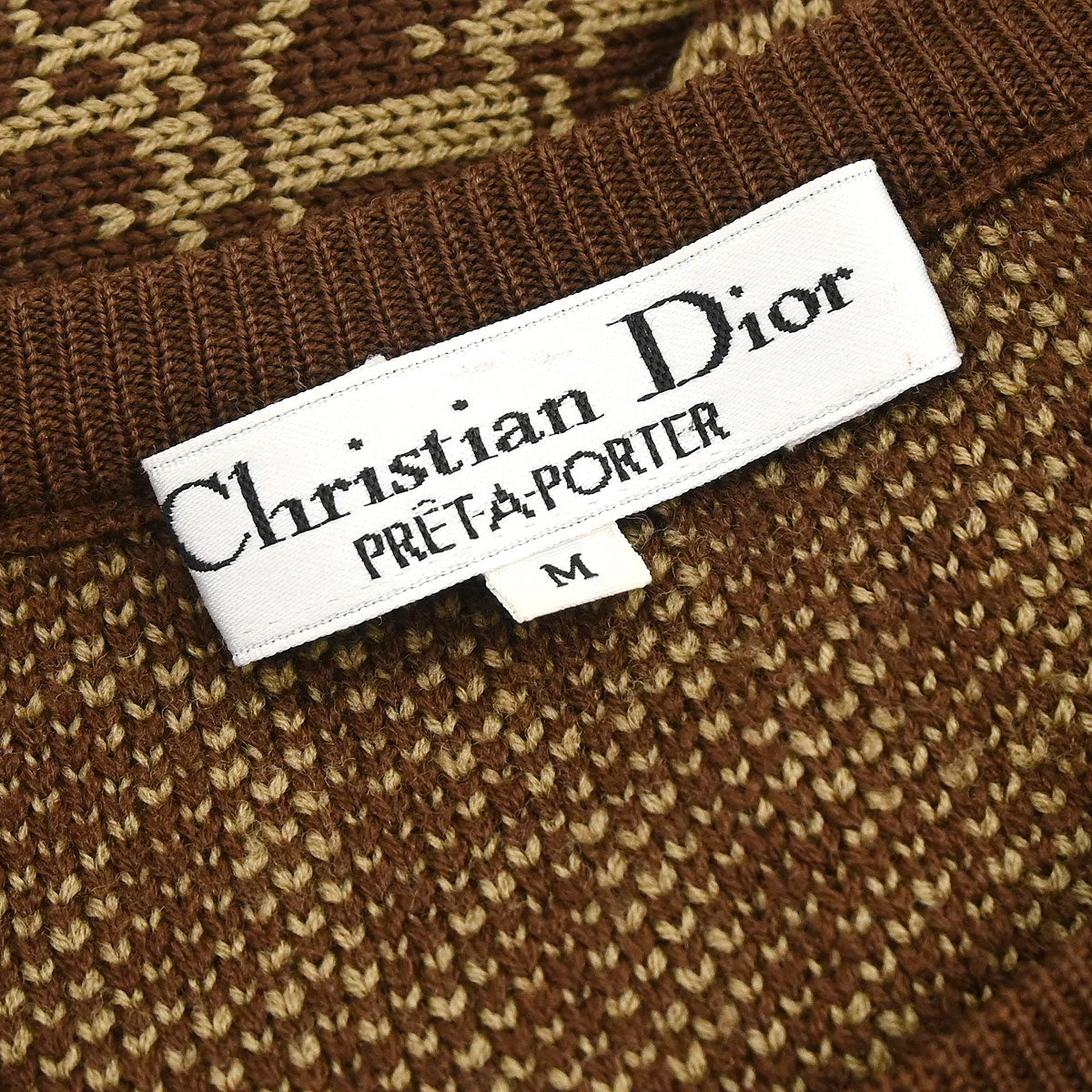 Christian Dior Top Sweater Trotter Brown #M - Image 10
