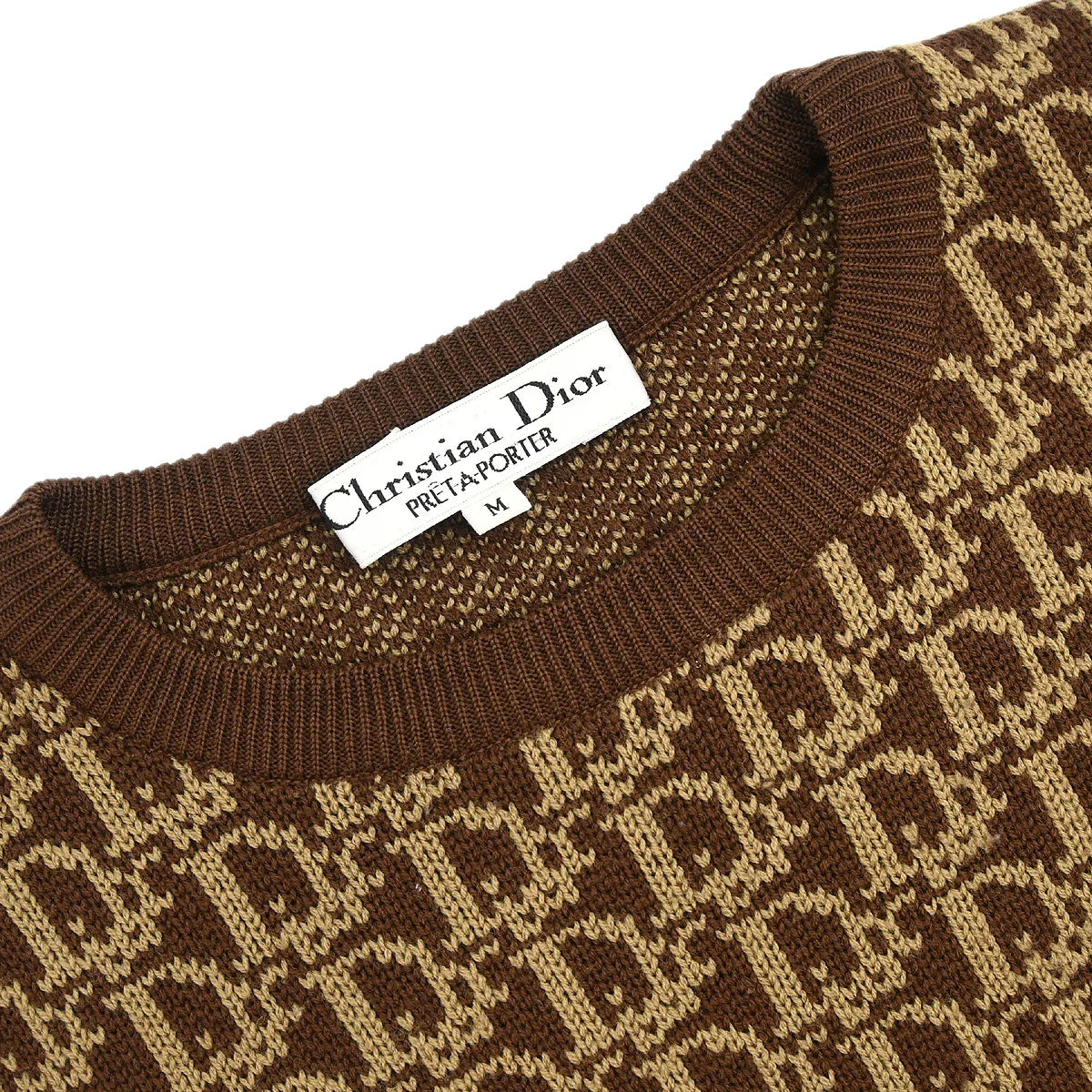 Christian Dior Top Sweater Trotter Brown #M - Image 4