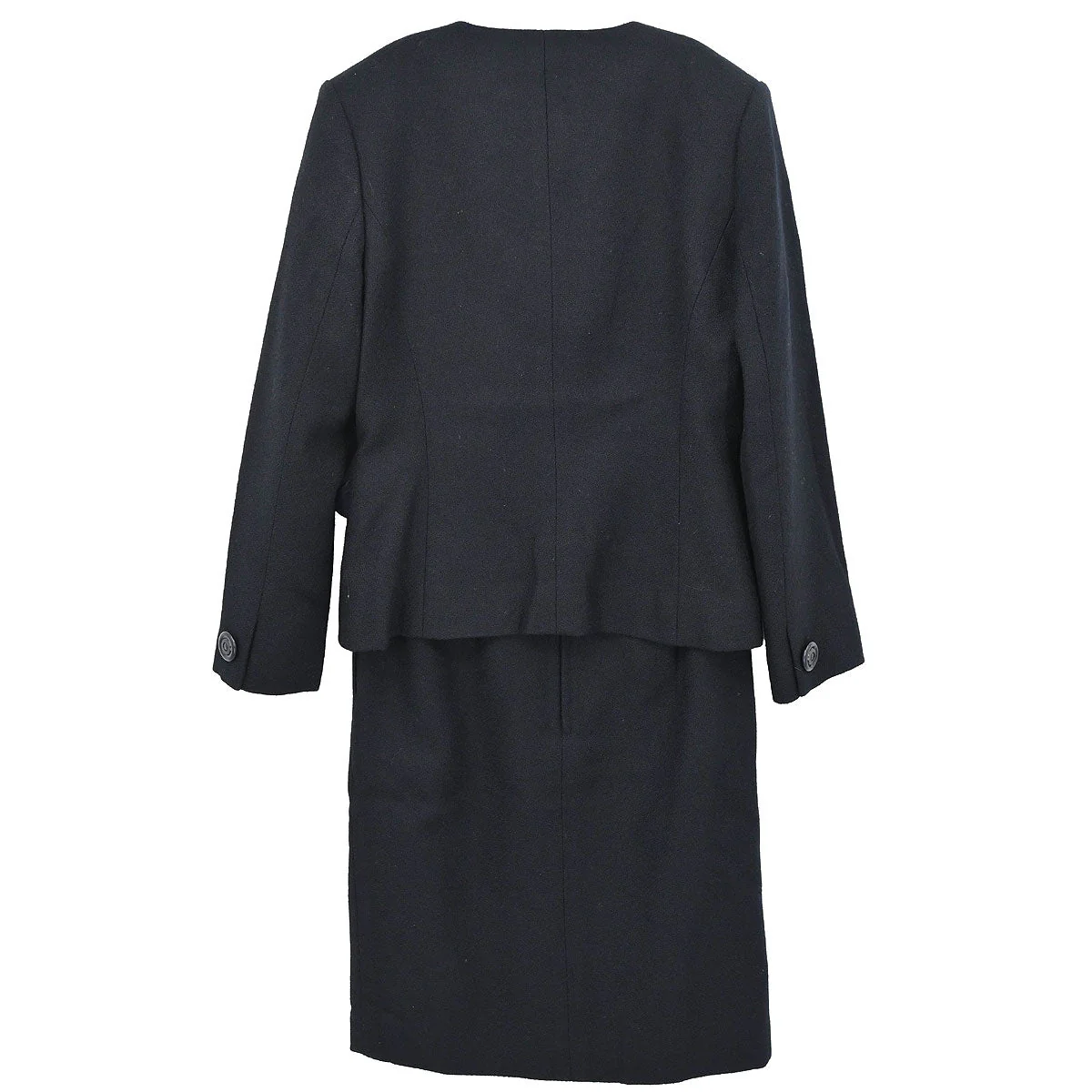 Christian Dior Setup Suit Jacket Skirt Black #34–36 - Image 2
