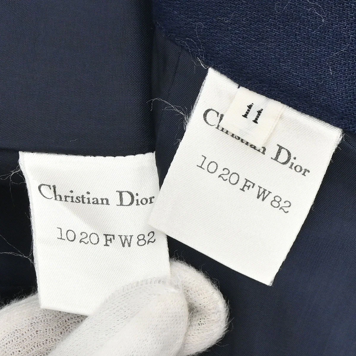 Christian Dior Setup Suit Jacket Skirt Navy #38–40 - Image 13