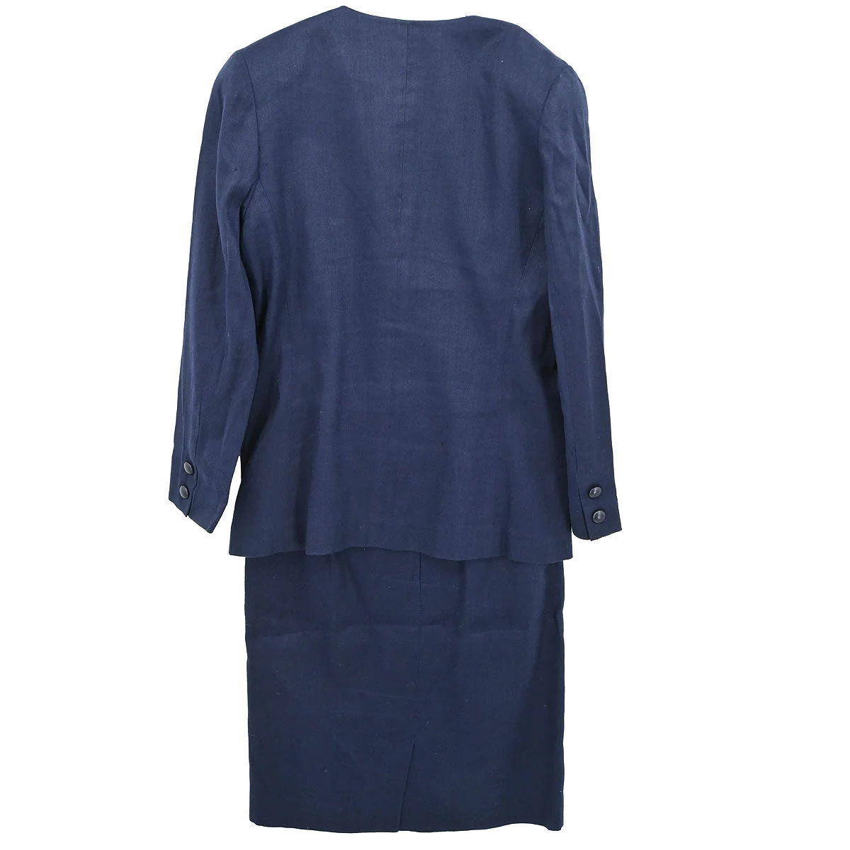 Christian Dior Setup Suit Jacket Skirt Navy #38–40 - Image 2