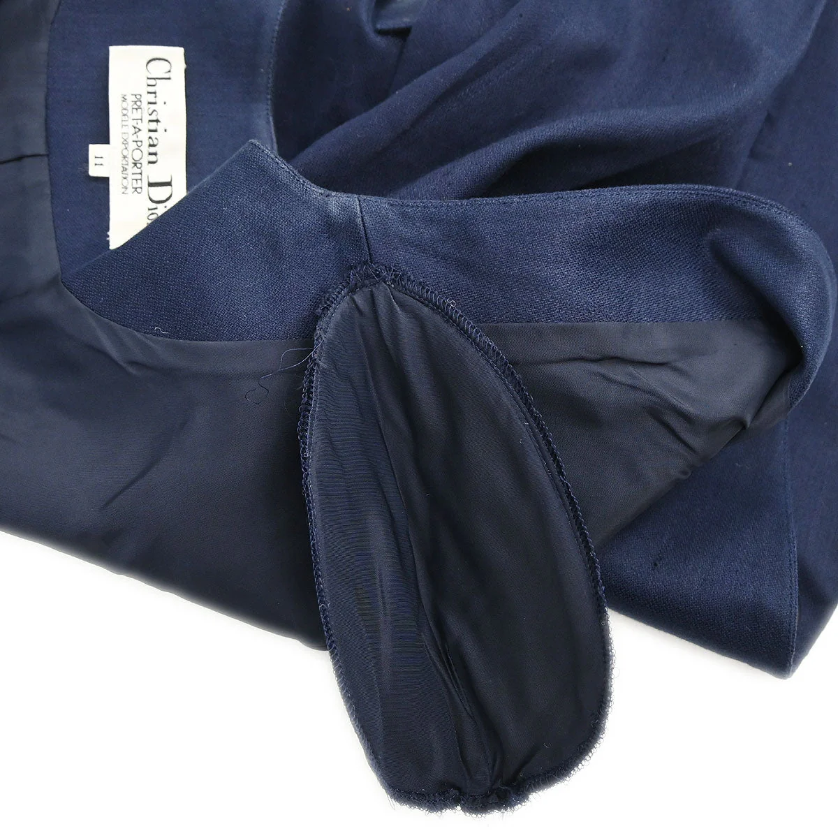 Christian Dior Setup Suit Jacket Skirt Navy #38–40 - Image 9